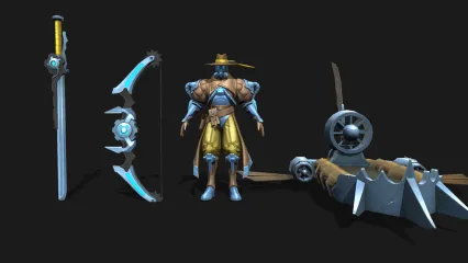 船 科幻战士 战警 战士弓剑 次世代 动漫人物 幻想人物 战甲  未来战士 3D模型