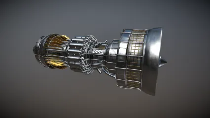 涡扇发动机 飞机发动机 涡轮发动机3D模型