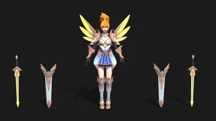 美女 剑客 美女剑客 女骑士 美女战士 武士3D模型