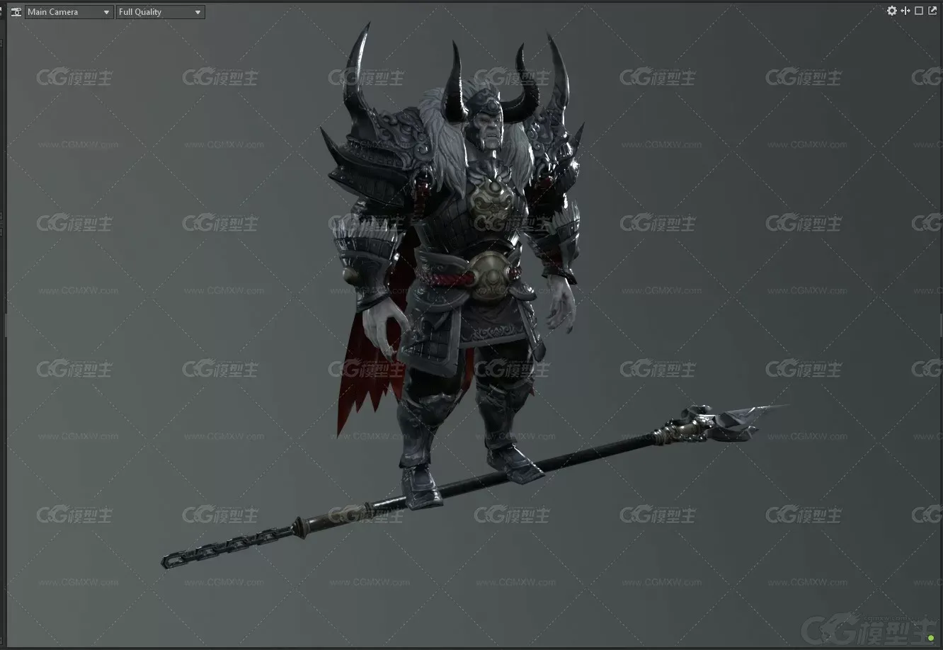 次世代龙骑士 恐龙 龙战士 牛魔王 战神 牛角战士 武士 魔兽 兽人战士3D模型-1