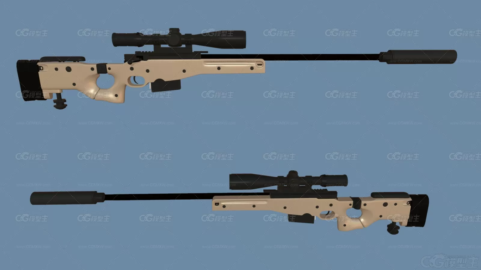 AWP狙击枪 狙击枪 大狙3D模型-1
