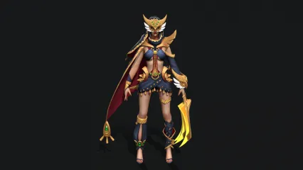 刺客 暗杀者 英雄 美女 蒙面女杀手 女武士 女战士3D模型
