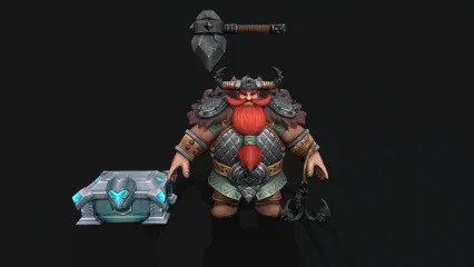 矮人 战士 矮人士兵 部落战士 部落武士 战神 战锤 矮人勇士3D模型