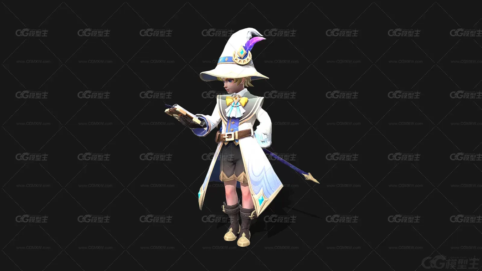 小魔法师 小帅哥 小仙子 小魔仙 术士 巫师3D模型-4