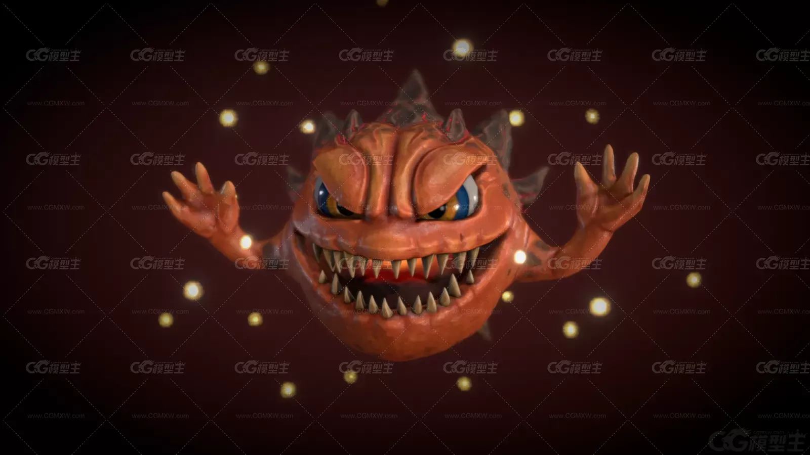 病毒 病菌 病原体 炸弹 恶魔3D模型-1