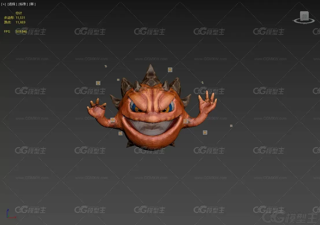 病毒 病菌 病原体 炸弹 恶魔3D模型-4