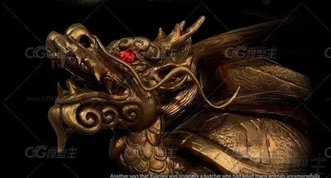 玄武雕像 青铜玄武 玄武雕塑 神龟神蛇 上古神兽 神话雕塑 三海经 传说神兽-2