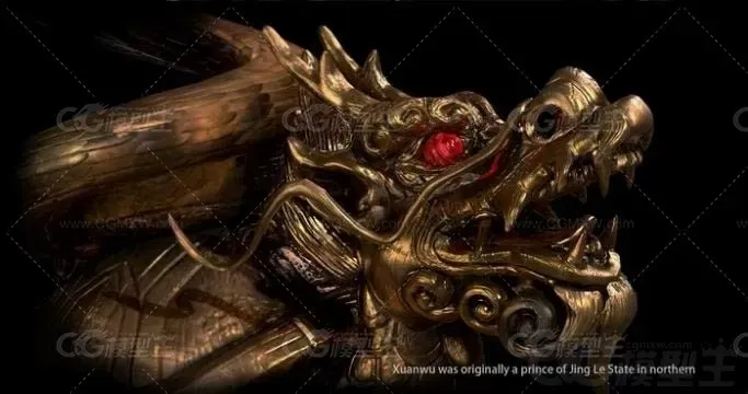 玄武雕像 青铜玄武 玄武雕塑 神龟神蛇 上古神兽 神话雕塑 三海经 传说神兽-1