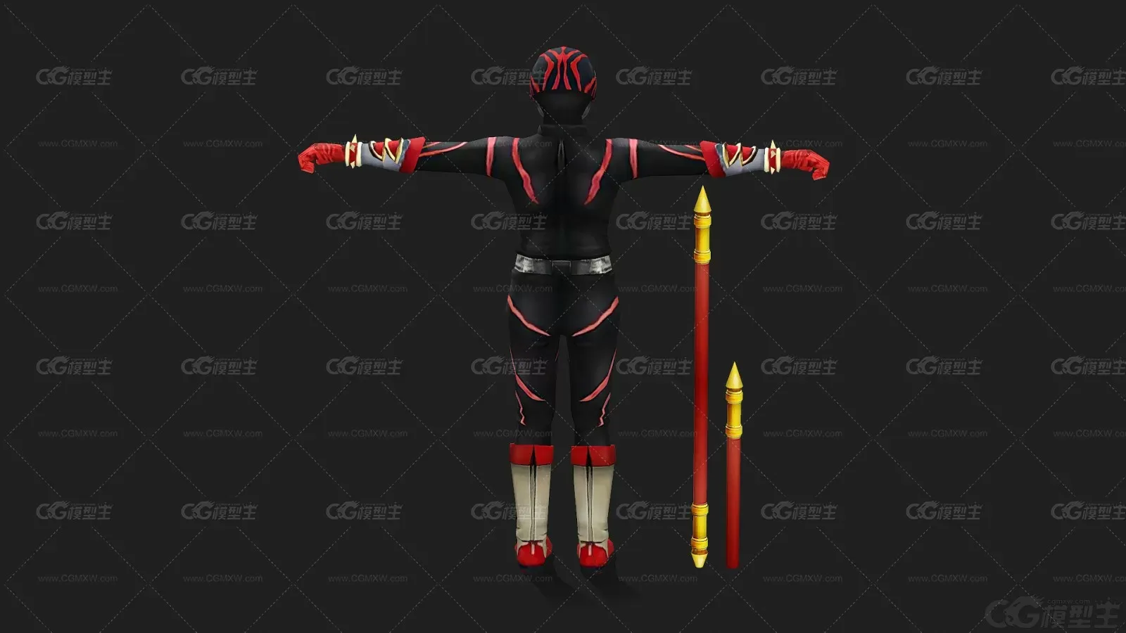 次世代 动漫人物 幻想人物 战甲  未来战士蒙面武士 假面超人 3D模型-5