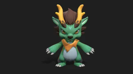 可爱 小龙 可爱小龙人 小龙王 龙太子 青龙王3D模型