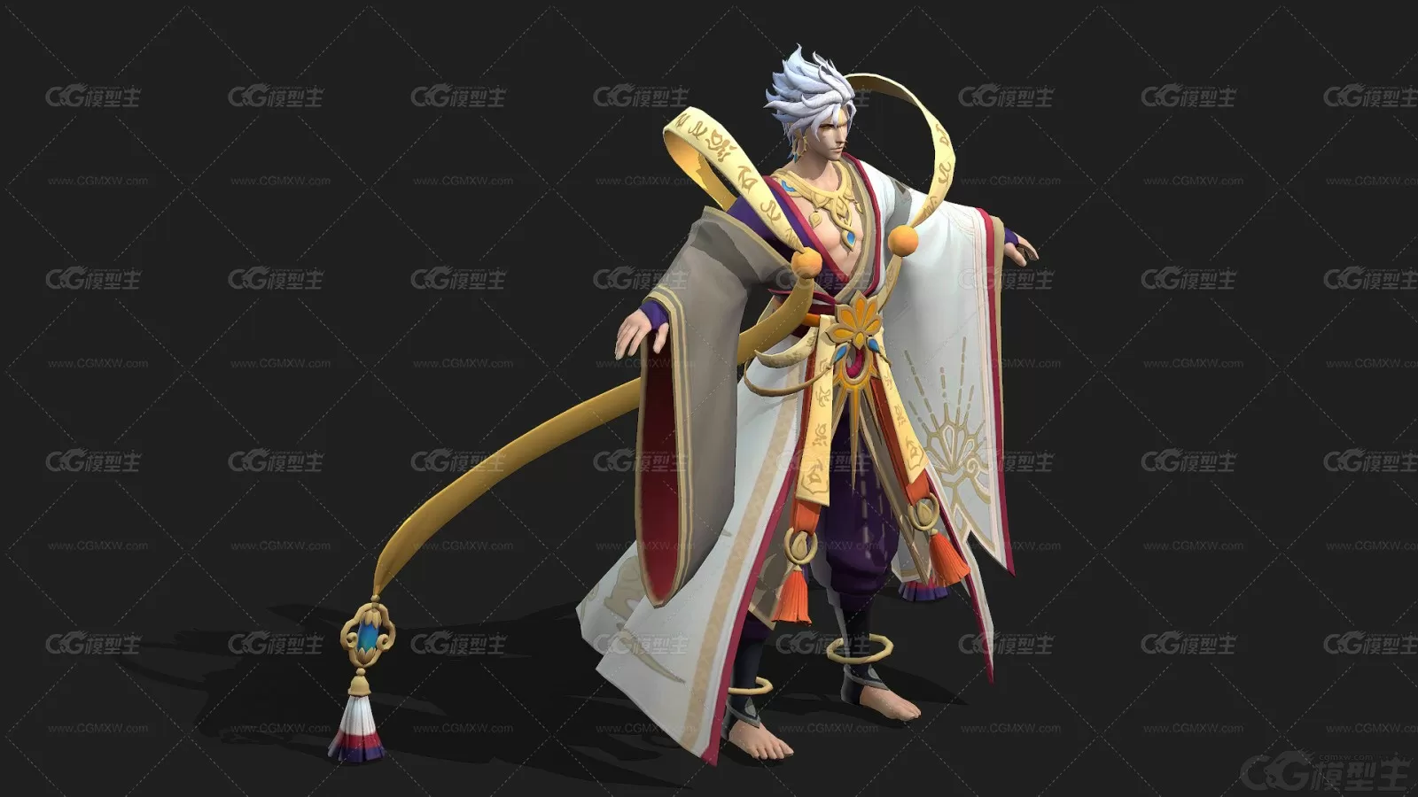 仙侠风  古代  中国风 修仙者 道长 道士 巫师 魔法师 术士3D模型-2