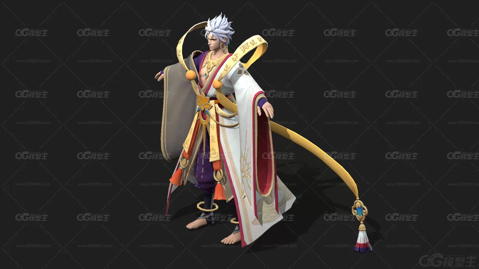 仙侠风  古代  中国风 修仙者 道长 道士 巫师 魔法师 术士3D模型-3