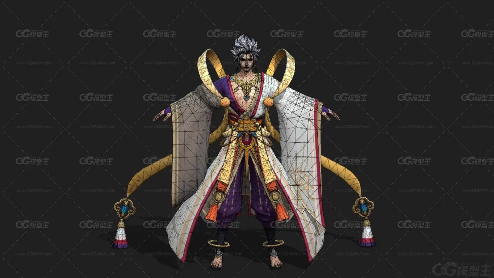 仙侠风  古代  中国风 修仙者 道长 道士 巫师 魔法师 术士3D模型-5