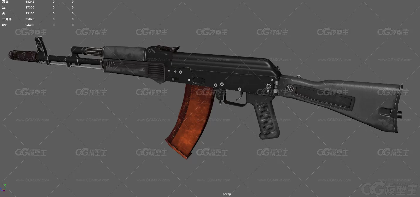 AKM突击步枪 AK47步枪改进版 武器 现代武器 自动步枪 军事武器 反恐装备 冲锋枪-7