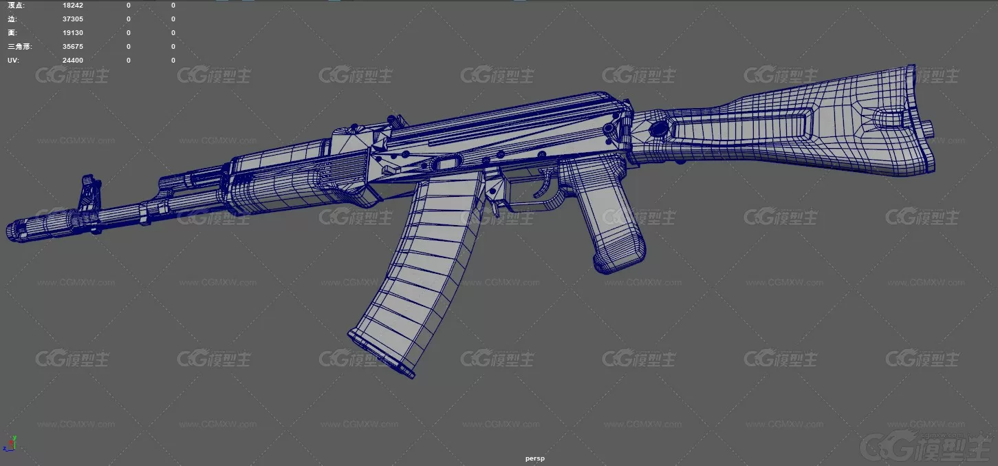 AKM突击步枪 AK47步枪改进版 武器 现代武器 自动步枪 军事武器 反恐装备 冲锋枪-12