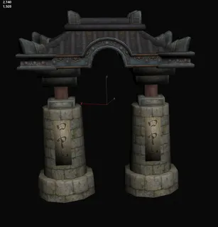 门楼 古建门楼 古楼 牌楼 牌坊 中国风古建筑3D模型