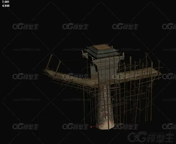 桥 古桥 搭建石桥 建筑中的石桥 维修石桥3D模型-1