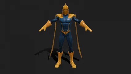 DC漫画 命运博士 DC漫画 Doctor Fate 超级英雄 正义联盟 动漫角色带骨骼绑定3D模型
