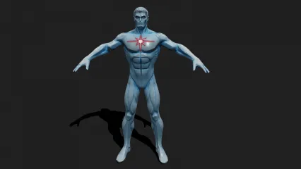 DC漫画 超级英雄 原子队长 量子超人 超人战士 武士带骨骼绑定3D模型