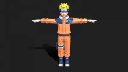 火影忍者 漩涡鸣人 Naruto带骨骼绑定3D模型