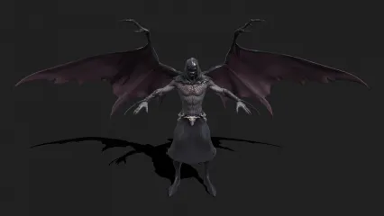 DC漫画 巴巴托斯 蝙蝠之神 恶龙 魔灵 妖兽 妖怪带骨骼绑定3D模型