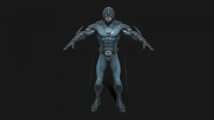 DC漫画 超级反派 夜枭 枭雄 猫头鹰人 Owlman 外星战士带骨骼绑定3D模型