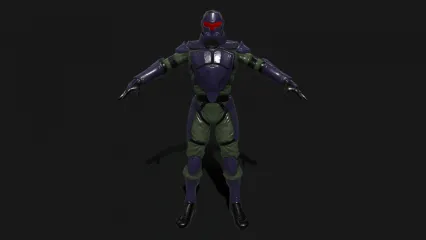 DC漫画  破坏者 机甲战士 武士 外星战士 金刚武士带骨骼绑定3D模型