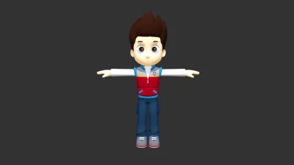 莱德 汪汪队队长 卡通小男孩3D模型