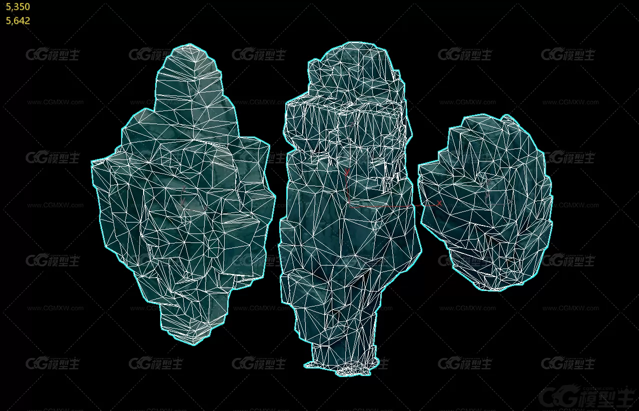 青龙石 绿石 山石 浮石 假山 石头3D模型-3