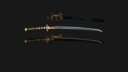 日本武士刀 鬼泣之刃 鬼武士刀 长剑 长刀 太刀3D模型