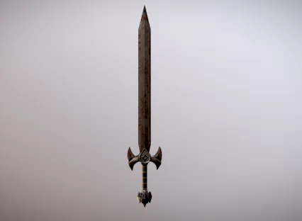 游戏道具 武器装备 剑 宝剑 冷兵器 魔幻宝剑 古代长剑  欧洲剑 中世纪宝剑