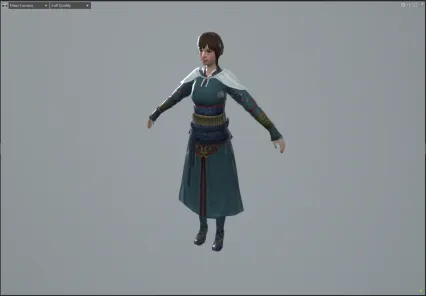 古代人物 古代女孩 中国风女孩 女仆人 佣人 女佣 奴仆 女侠3D模型