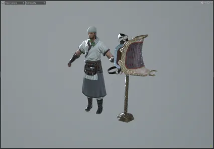 古代马夫 喂马人 养马人 弼马温 马师3D模型