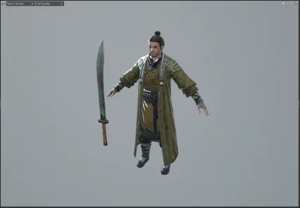 古代人物 古代男子 路人 将军 刀手 大刀王五 刀客 大侠 武侠人物 武林高手3D模型