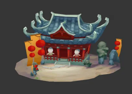 房子场景   灯笼房子场景