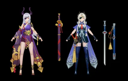 独眼飞贼女 牛魔公主 女战士 女武士 圣战士 仙剑女侠3D模型