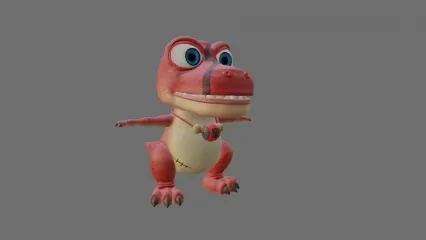 卡通 霸王龙 可爱的恐龙3D模型