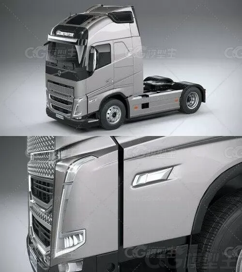 沃尔沃卡车头 卡车 汽车 重型卡车3D模型-1