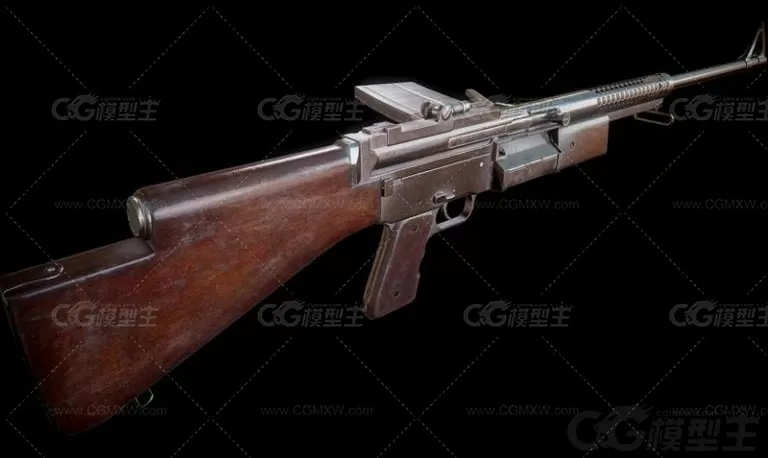 M1941 次时代写实M1941轻机枪模型 冲锋枪3D模型-3