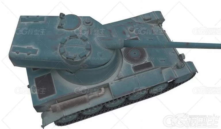 AMX 13F69 坦克 老式坦克 重型坦克3D模型-4