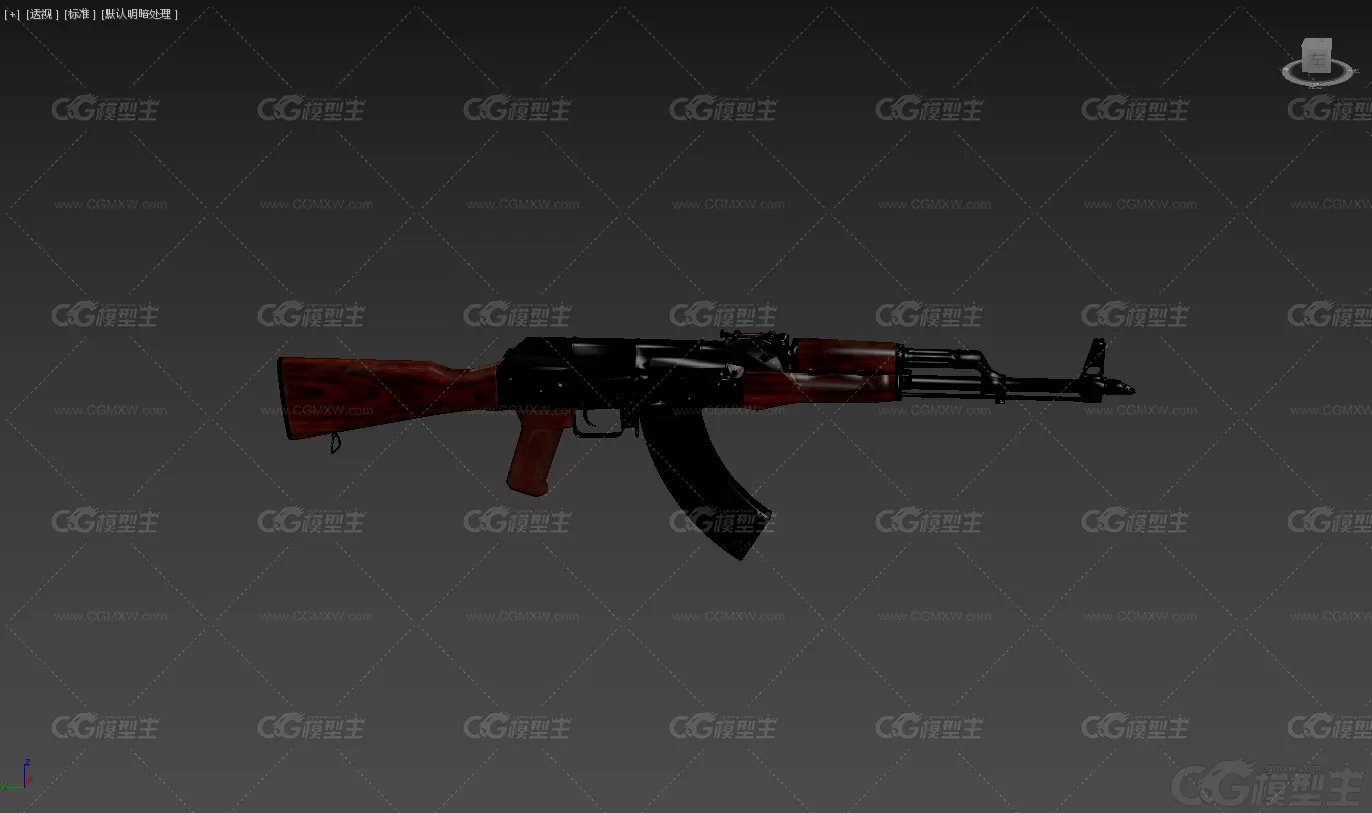 AKM-47突击步枪 自动步枪 影视道具 反恐 写实枪械 CS CF 吃鸡枪械3D模型-3