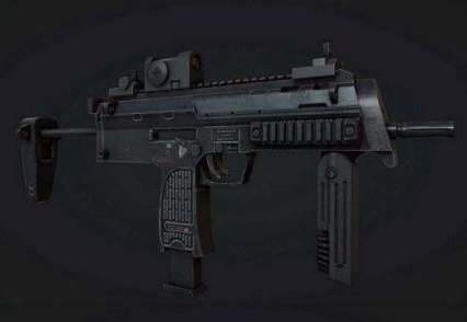 HK mp7 德国MP7单兵自卫武器 HK MP7 冲锋枪 个人防卫武器 警用武器 飞虎队武器3D模型