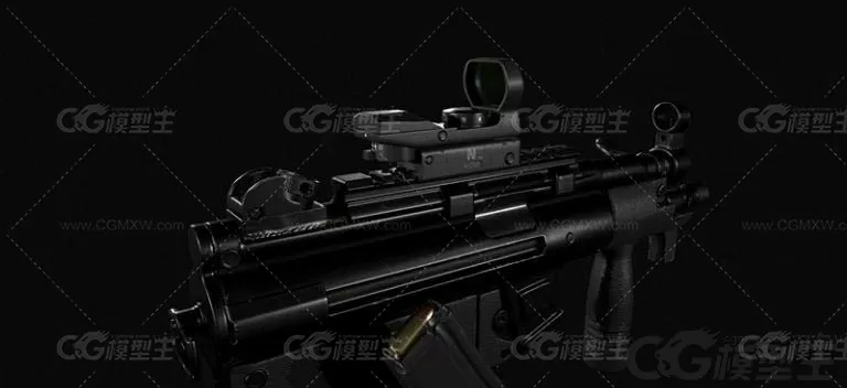 HKMP5k 武器 HK MP5K-PDW 冲锋枪3D模型-1