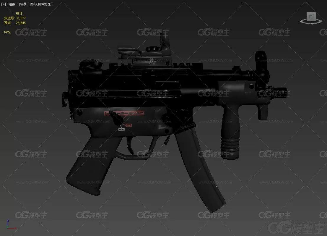 HKMP5k 武器 HK MP5K-PDW 冲锋枪3D模型-4