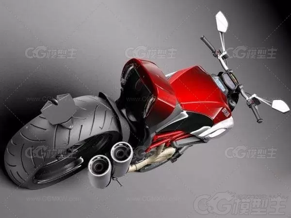 杜卡迪摩托 摩托车 机车 两轮车 交通工具 motorcycle 凯旋摩托 赛车3D模型-4