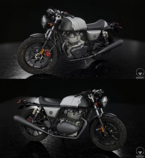 皇家恩菲尔德欧陆 GT 650摩托车3D模型