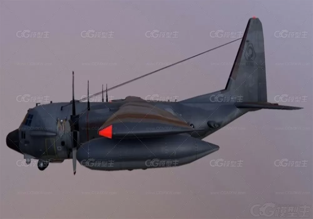 AC130飞机 空中炮艇 对地攻击机 超级大力神 军用飞机 战斗飞机3D模型-9