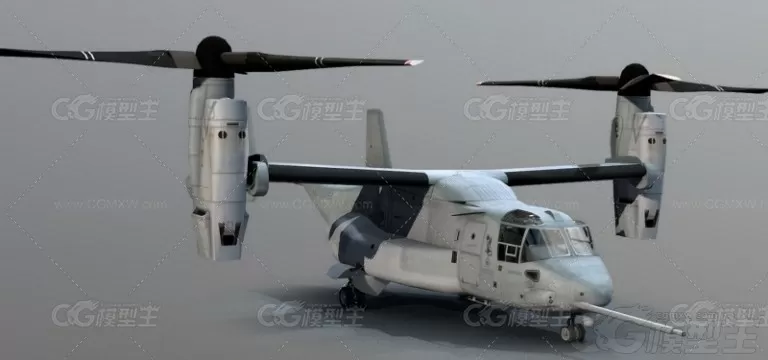 鱼鹰运输机 次时代 波音 V-22 飞鹰 飞机 战斗机 运输机 军用飞机3D模型-2