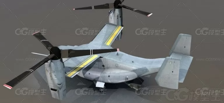 鱼鹰运输机 次时代 波音 V-22 飞鹰 飞机 战斗机 运输机 军用飞机3D模型-4