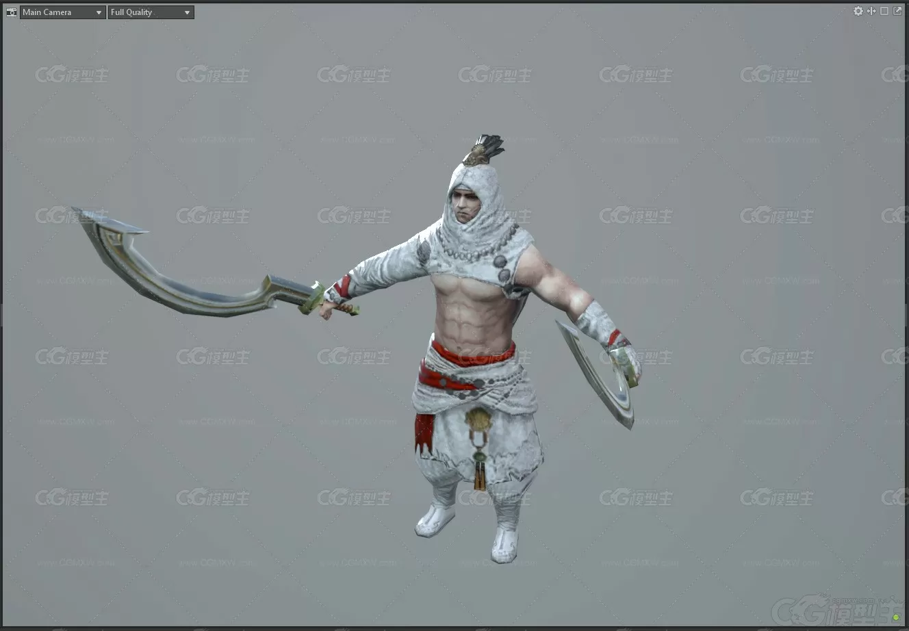 西域战士 武士 古代士兵3D模型-1